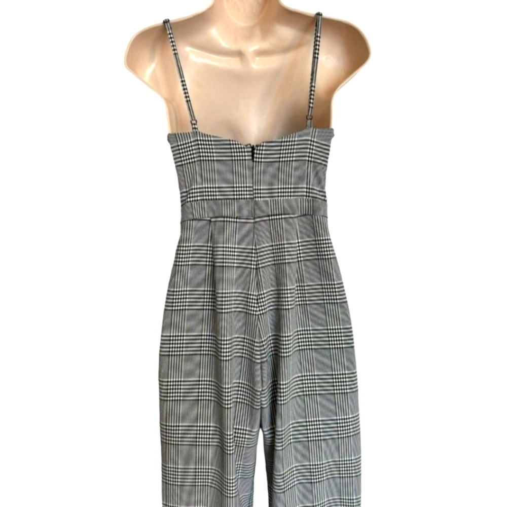 Olivaceous Jumpsuit Plaid Adjustable Spagetti Straps Size Large NWT - Picture 5 of 15